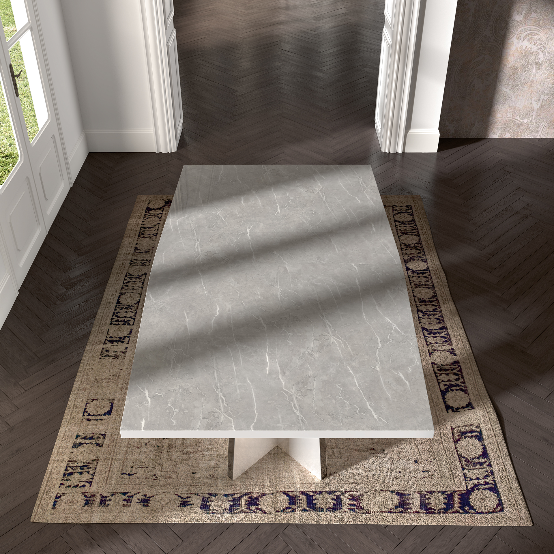 Стол обеденный Status Mara, раздвижной, цвет белый, 180(225|270)x104x76 см (MADWHTA04)MADWHTA04 Стол обеденный Status Mara, раздвижной, цвет белый, 180(225|270)x104x76 см (MADWHTA04)MADWHTA04