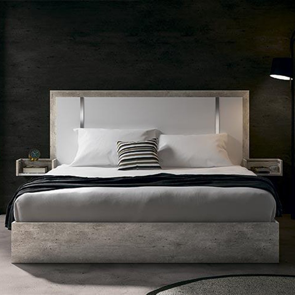 Кровать Status Treviso, Queen Size, двуспальная, 154х203 см, цвет серый (ERTRBWHLT01)ERTRBWHLT01