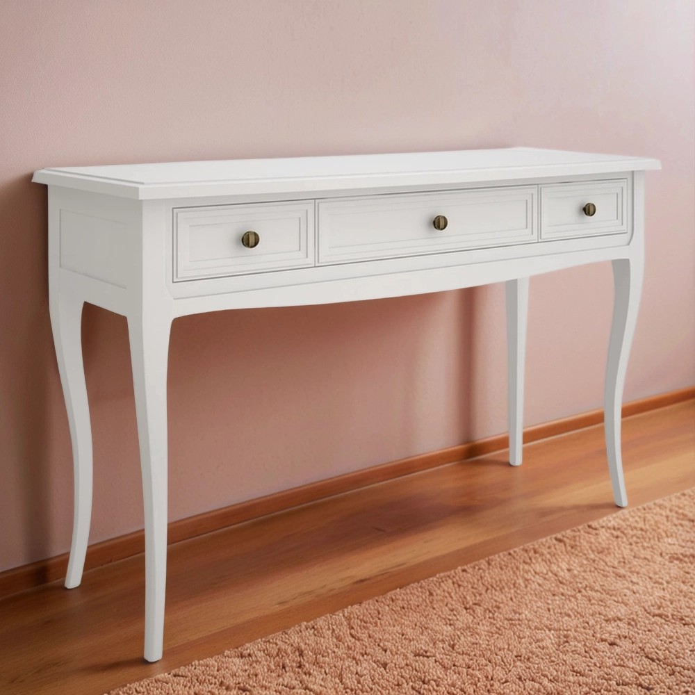 Консоль Aletan Majessa, 128х48х80 см, цвет: белый (M903W)M903W Консоль Aletan Majessa, 128х48х80 см, цвет: белый (M903W)M903W