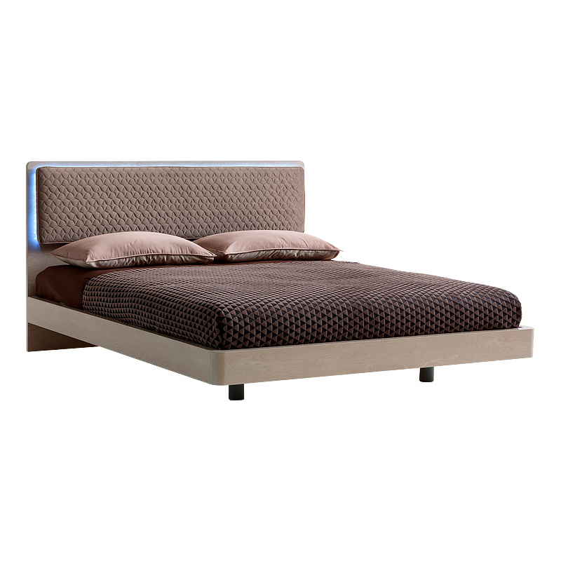 Кровать MAIA Camelgroup, ткань Miraglio col. 205 Fumo, 160x200 см, цвет: янтарная береза (154LET.40AV)154LET.40AV