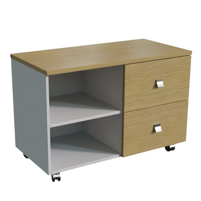 Приставка подкатная (каркас серый) Multi-Office Lion white, размер 100x50x67 см, цвет: дуб светлый25200