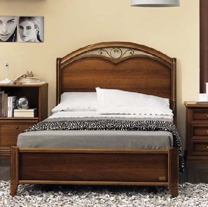 Кровать Camelgroup Nostalgia Curvo-ferro односпальная, без изножья, цвет: орех, 90x200 см (085LET.52NO)085LET.52NO