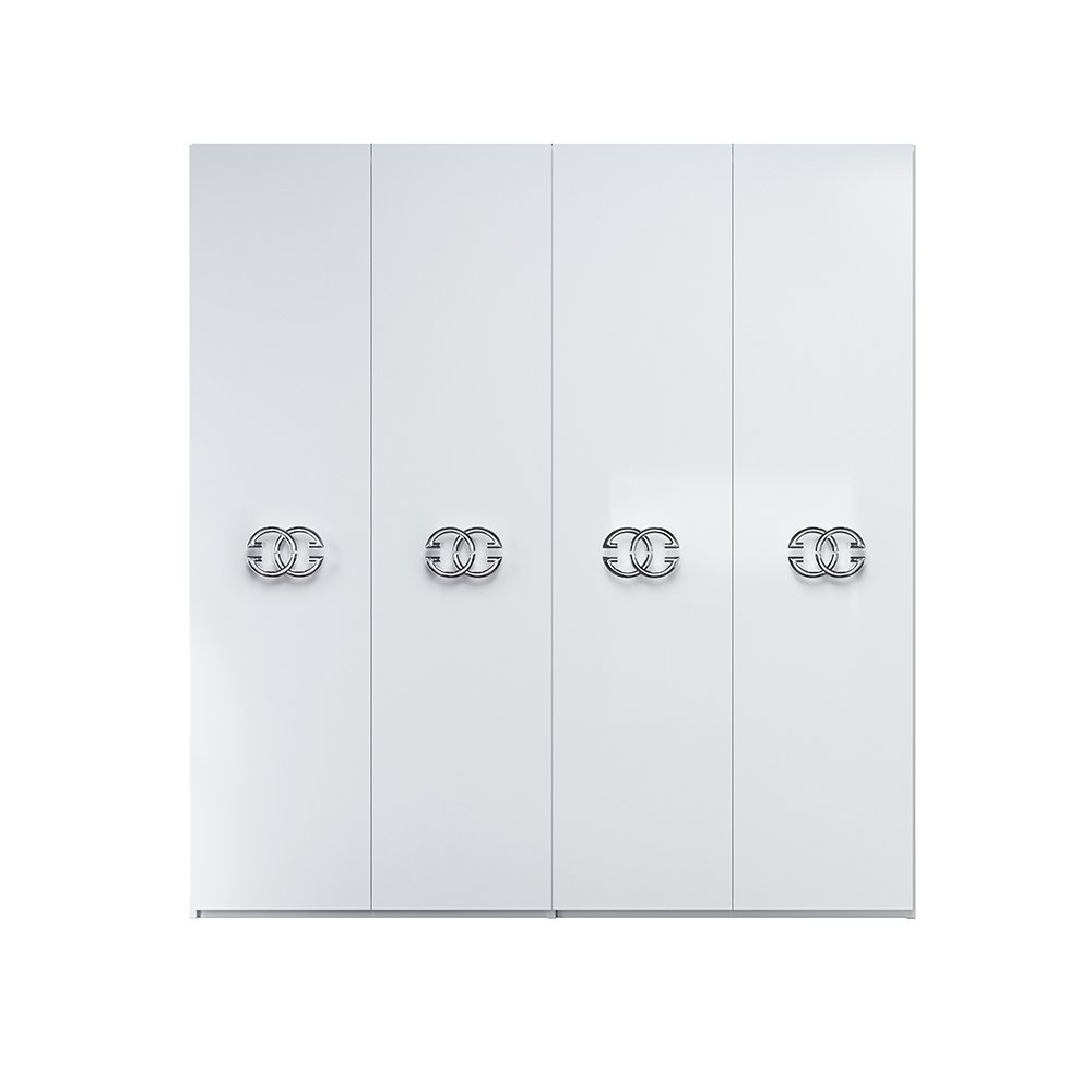 Шкаф платяной Status Dafne, четырёхдверный, цвет белый, 216х60х230 см (DABWHAR04)DABWHAR04