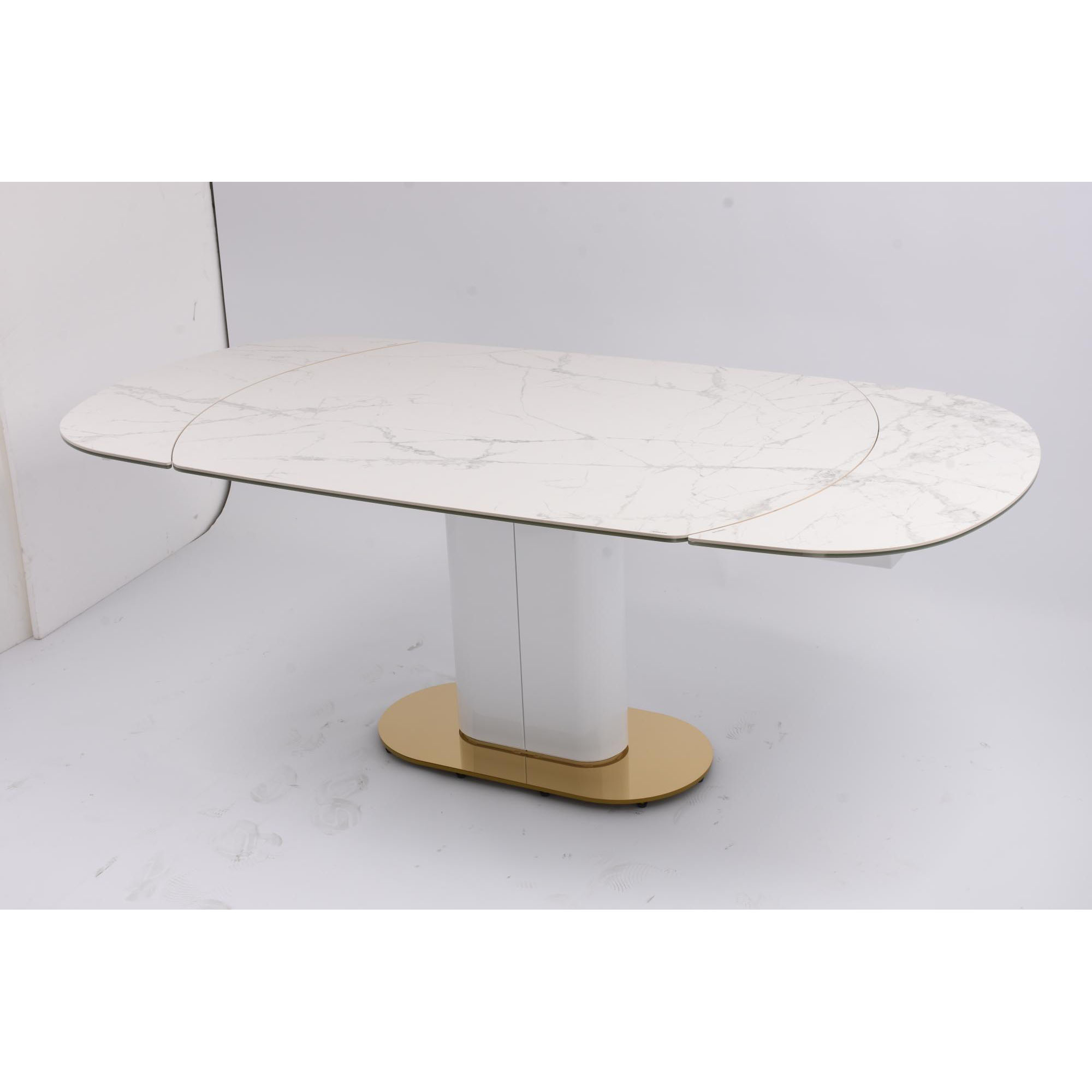 Стол обеденный раскладной IST-CASA Атриум-2 MC3035-140W, размер 140(30+30)х100х77 см, цвет: белая керамика (MC3035-140Wcasa)MC3035-140Wcasa Стол обеденный раскладной IST-CASA Атриум-2 MC3035-140W, размер 140(30+30)х100х77 см, цвет: белая керамика (MC3035-140Wcasa)MC3035-140Wcasa