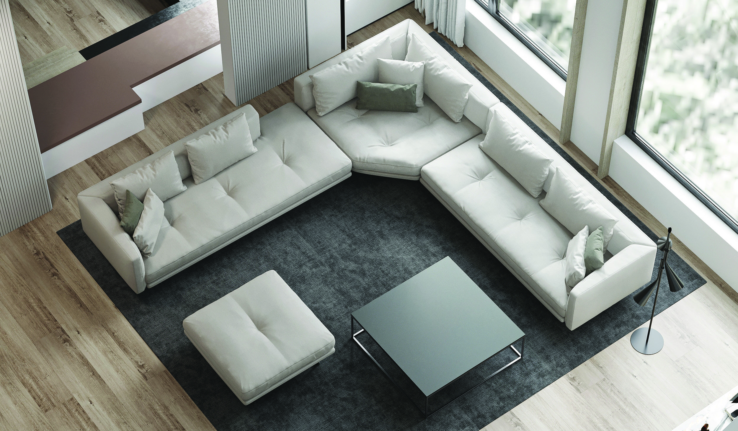 Пуф Enza Home Dakar, размер 100х100х42 см1614313504997 Пуф Enza Home Dakar, размер 100х100х42 см1614313504997