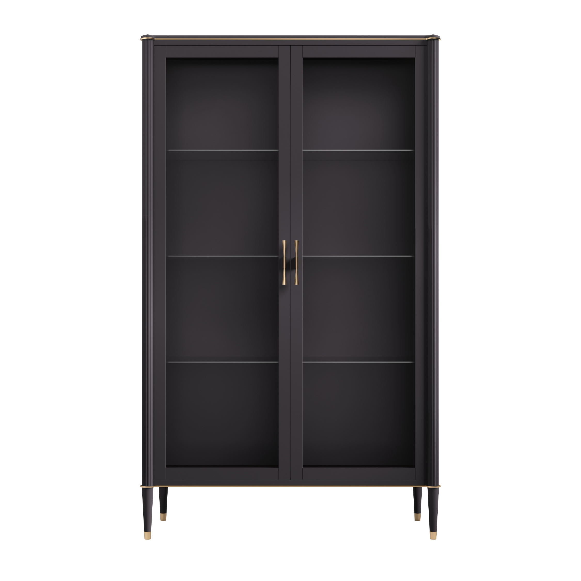 Витрина Timber Венеция, 2-дверная, цвет: Моккачино/Орех американский, 115х45х193 см (Т-102/MO/NA)Т-102/MO/NA