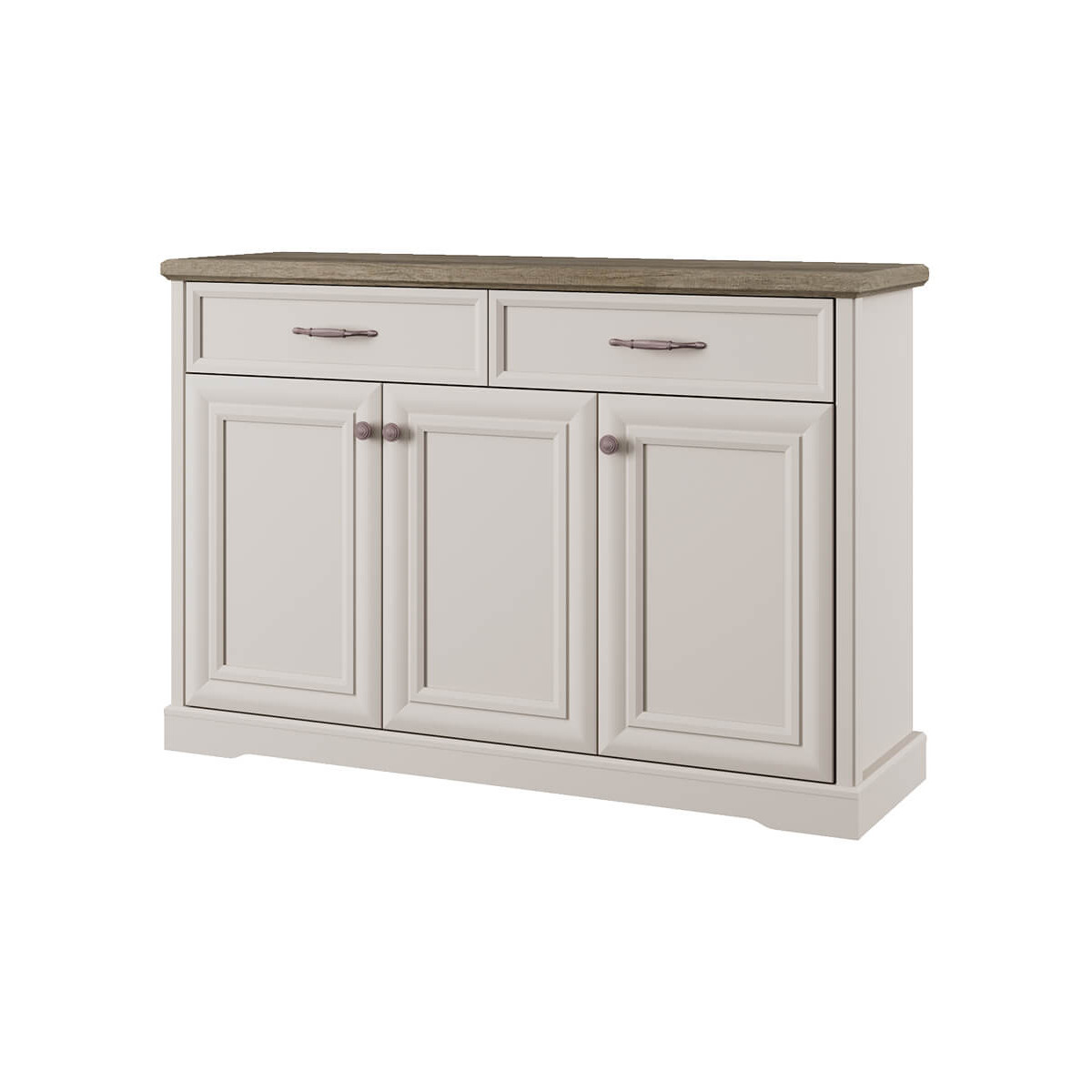 Тумба Anrex TOSCANA NEW, Цвет ПЕРСИДСКИЙ ЖЕМЧУГ/КАНЬОН, размер 129х39х88 см, (746076)746076