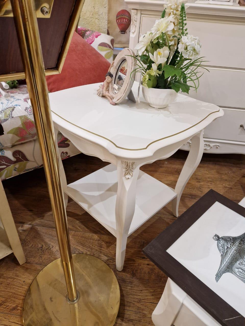 Стол журнальный Aletan Provence Wood, квадратный, цвет: слоновая кость -дерево 60х60х62 см (W101)W101 Стол журнальный Aletan Provence Wood, квадратный, цвет: слоновая кость -дерево 60х60х62 см (W101)W101