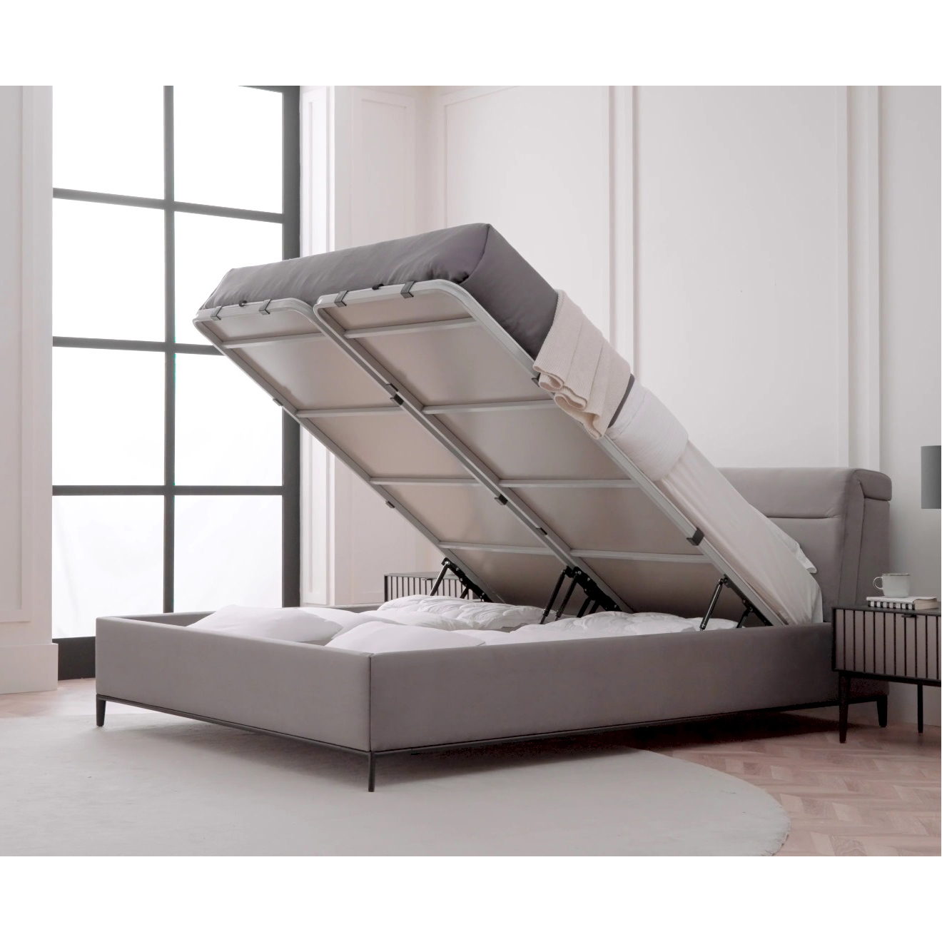 Кровать Enza Home Riga, двуспальная, с подъемным механизмом, 200х200 см