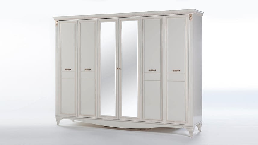 Шкаф платяной Bellona Karat, 6-ти дверный цвет: белый (KART-34) остаткиKART-34