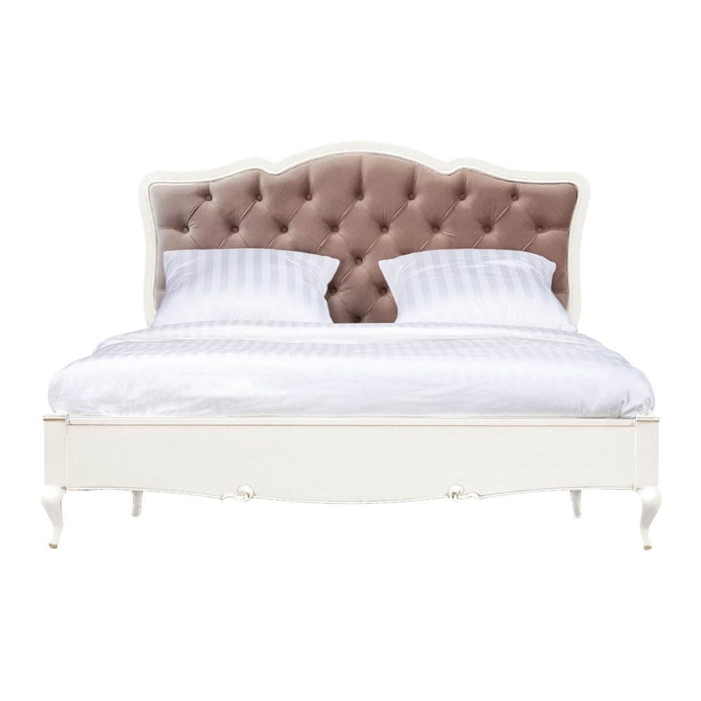 Кровать Timber Портофино,двуспальная,цвет:молочный/золото,160х200см(Т-550)Т-550