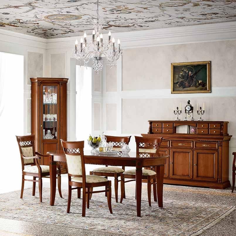 Стол обеденный Prama Palazzo Ducale ciliegio, овальный, раздвижной, цвет: вишня, 180(260)x100x76 см (71CI55)71CI55 Стол обеденный Prama Palazzo Ducale ciliegio, овальный, раздвижной, цвет: вишня, 180(260)x100x76 см (71CI55)71CI55