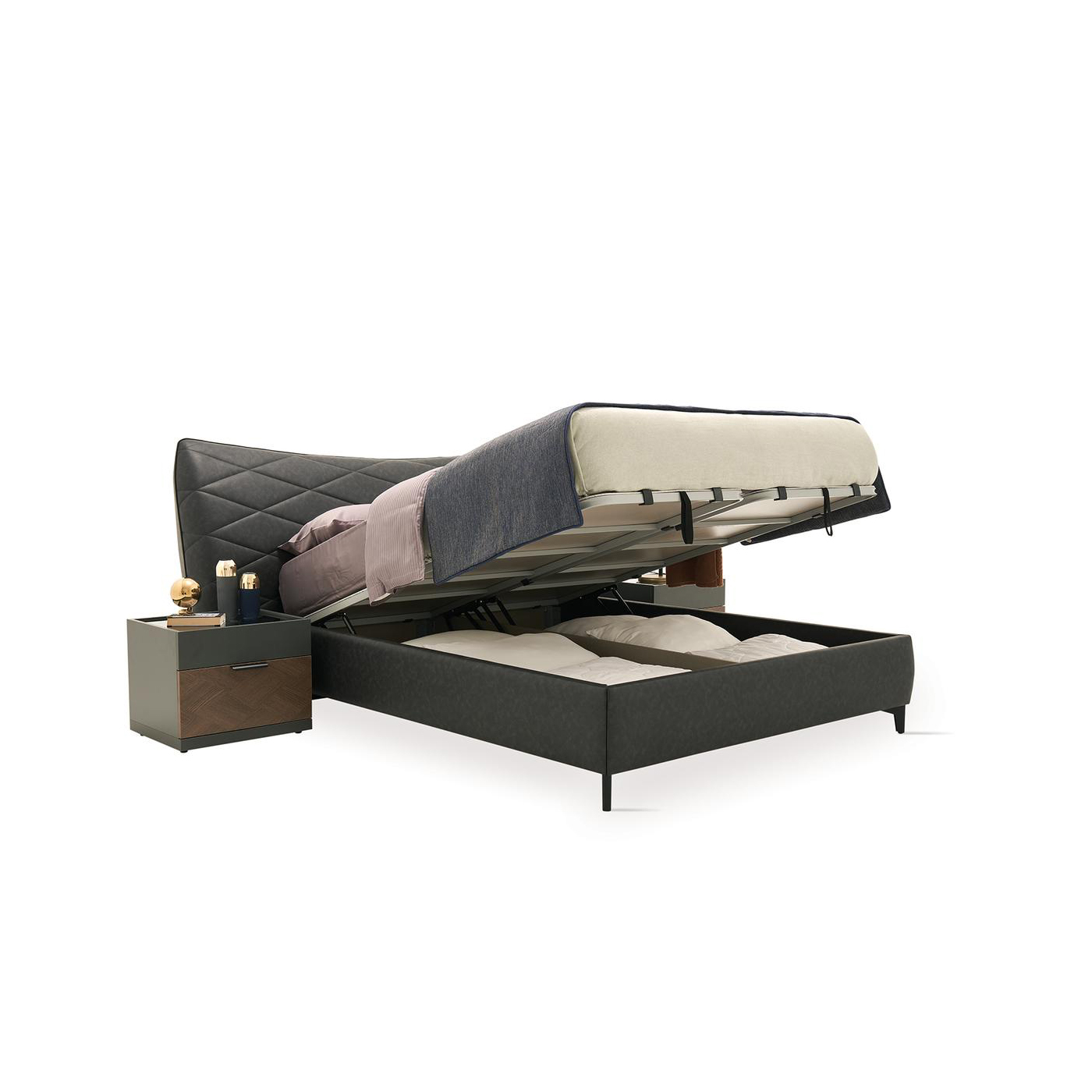 Кровать Enza Home Dorian, двуспальная, с подъемным механизмом, 180х200 см