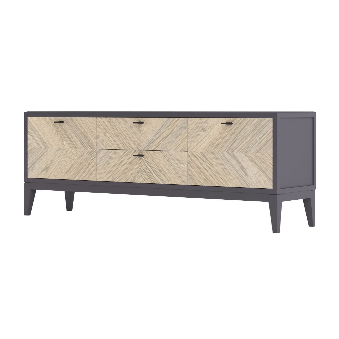 Тумба ТВ Timber Тоскана, малая, цвет Мокко/Дуб серебристый, 165х41х60 см (Т-903/D7/M)Т-903