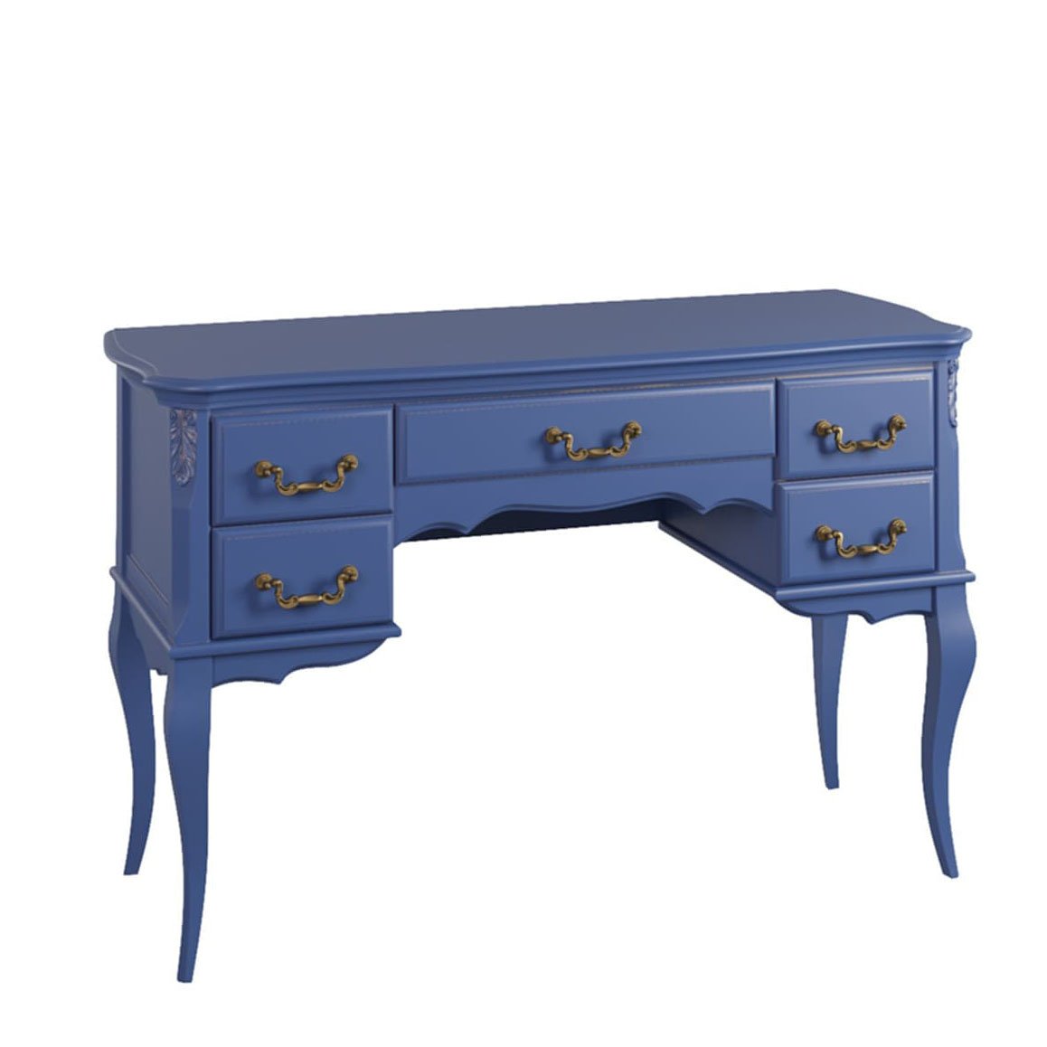 Стол письменный Aletan Provence, с ящиками, цвет: синий 132х60х80 см (B702IN)B702IN
