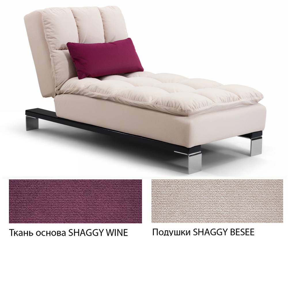 Оттоманка дивана Уфа-мебель (Zzibo) First, раскладная, ткань Shaggy Wine –  купить по цене от 40000 руб.