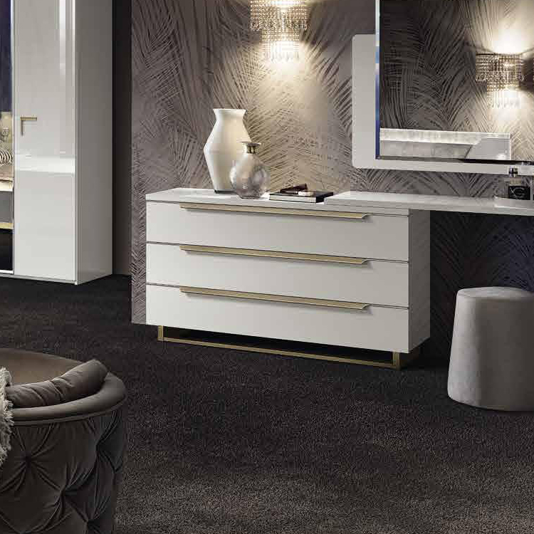 Комод Camelgroup Smart Blanco, 3 ящика, цвет: белый лак, 135x51x80 см (162CMS.01BI)162CMS.01BI