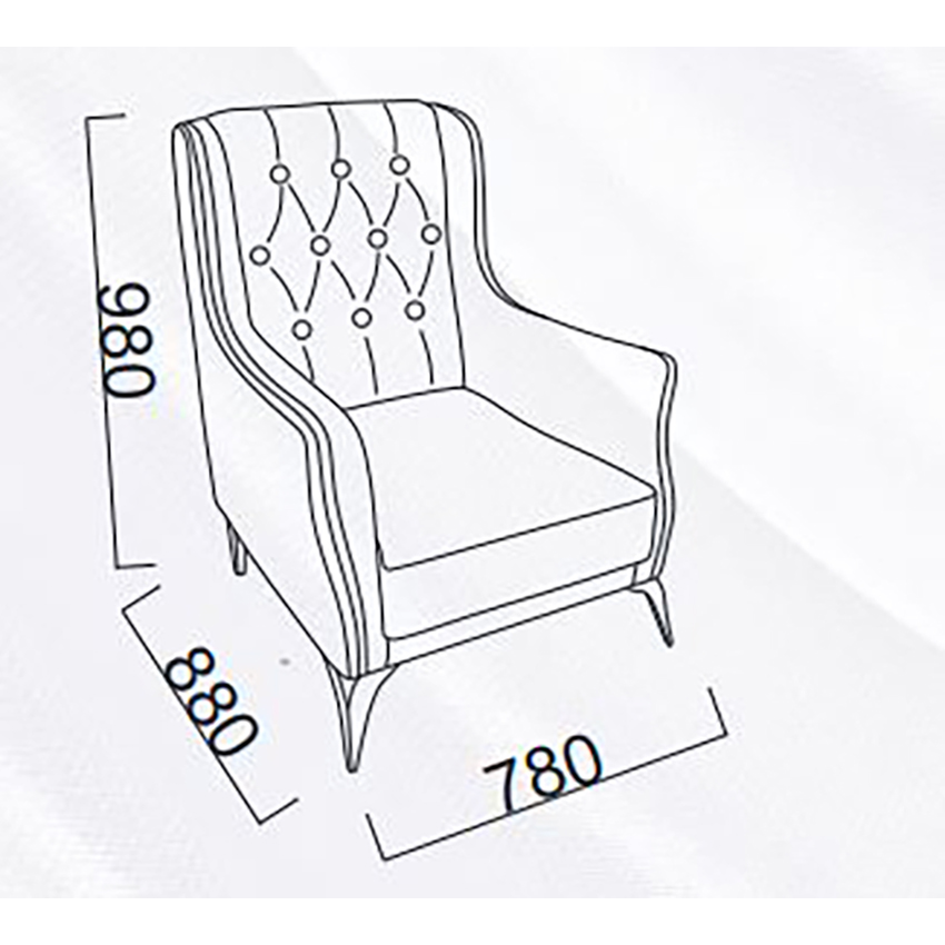 Кресло Bellona Valesco, 78x88x98 см, цвет: бежевый (VALS-04)VALS-04