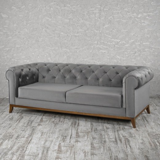 Диван Armesse Classic, трехместный 230x95x75 см цвет: серый (01455)