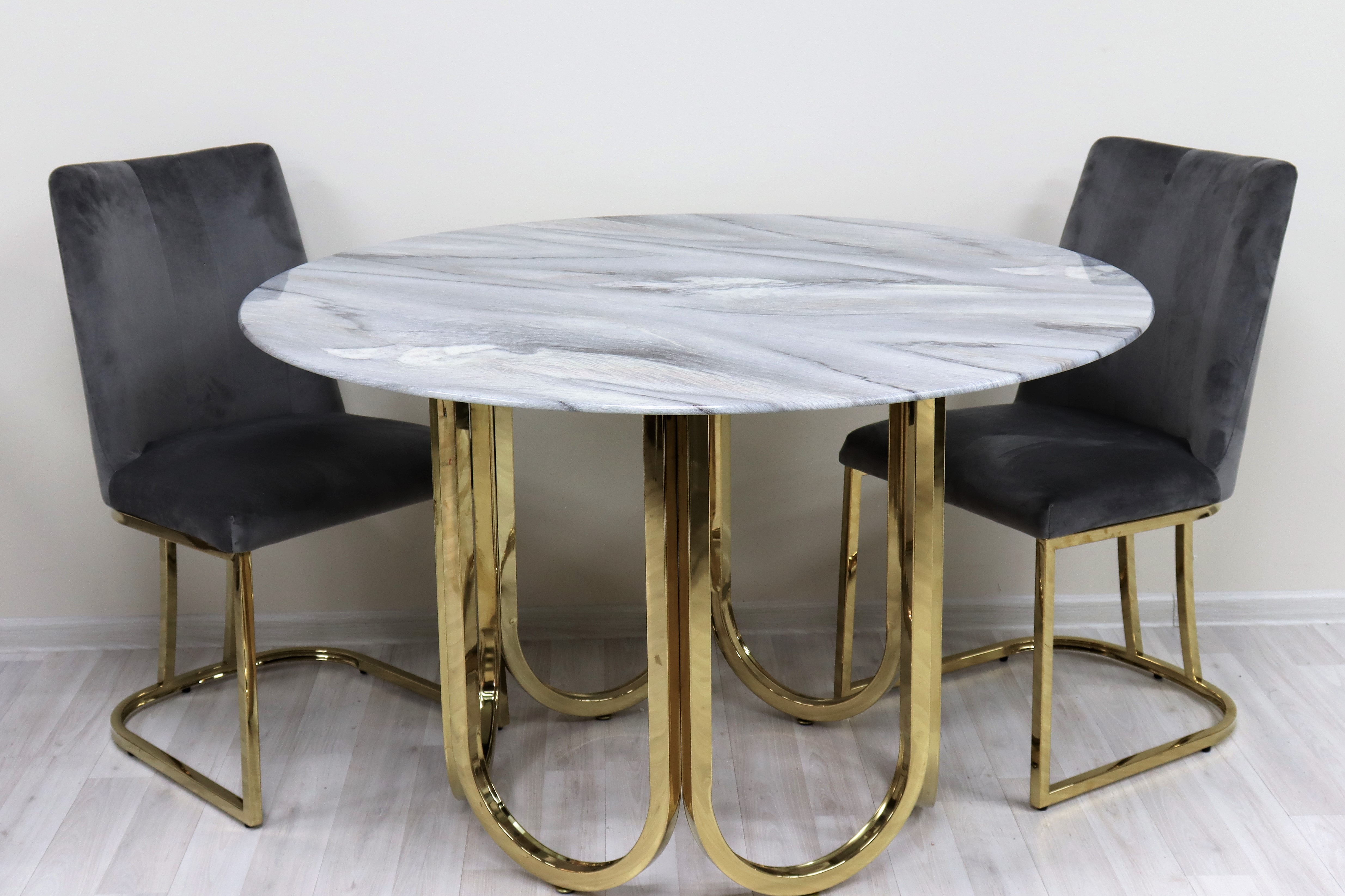 Стол обеденный круглый IST-CASA Лори F-1386-1, размер 122х122х76 см, цвет: перламутровый мрамор (F-1386-1casa)F-1386-1casa Стол обеденный круглый IST-CASA Лори F-1386-1, размер 122х122х76 см, цвет: перламутровый мрамор (F-1386-1casa)F-1386-1casa