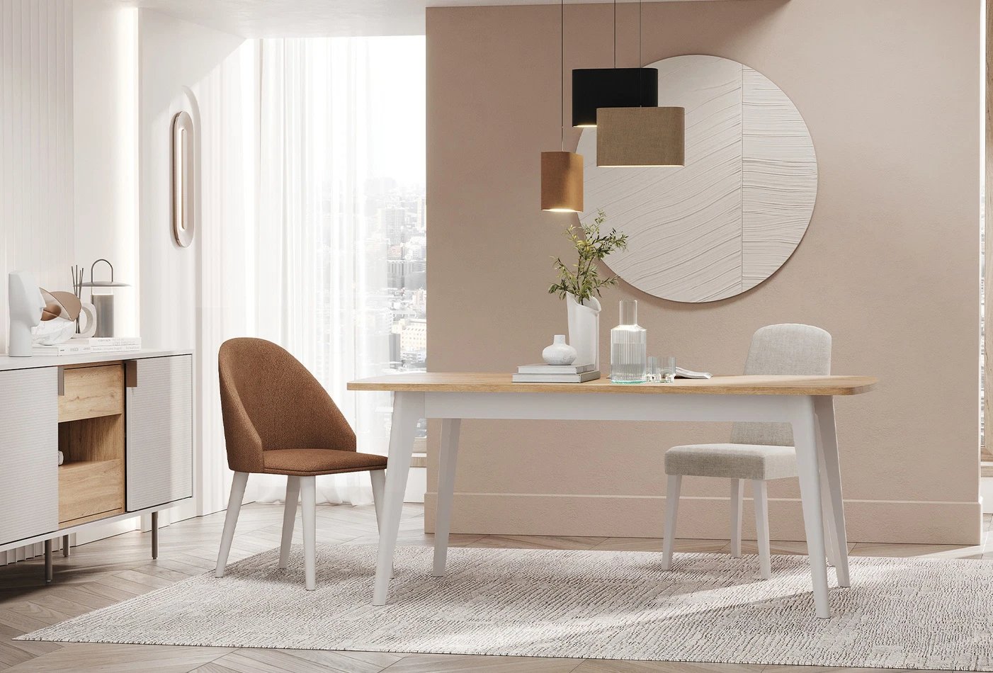Стол обеденный Enza Home Cante, с деревянными ножками, размер 180х90х76 см55555000003111 Стол обеденный Enza Home Cante, с деревянными ножками, размер 180х90х76 см55555000003111