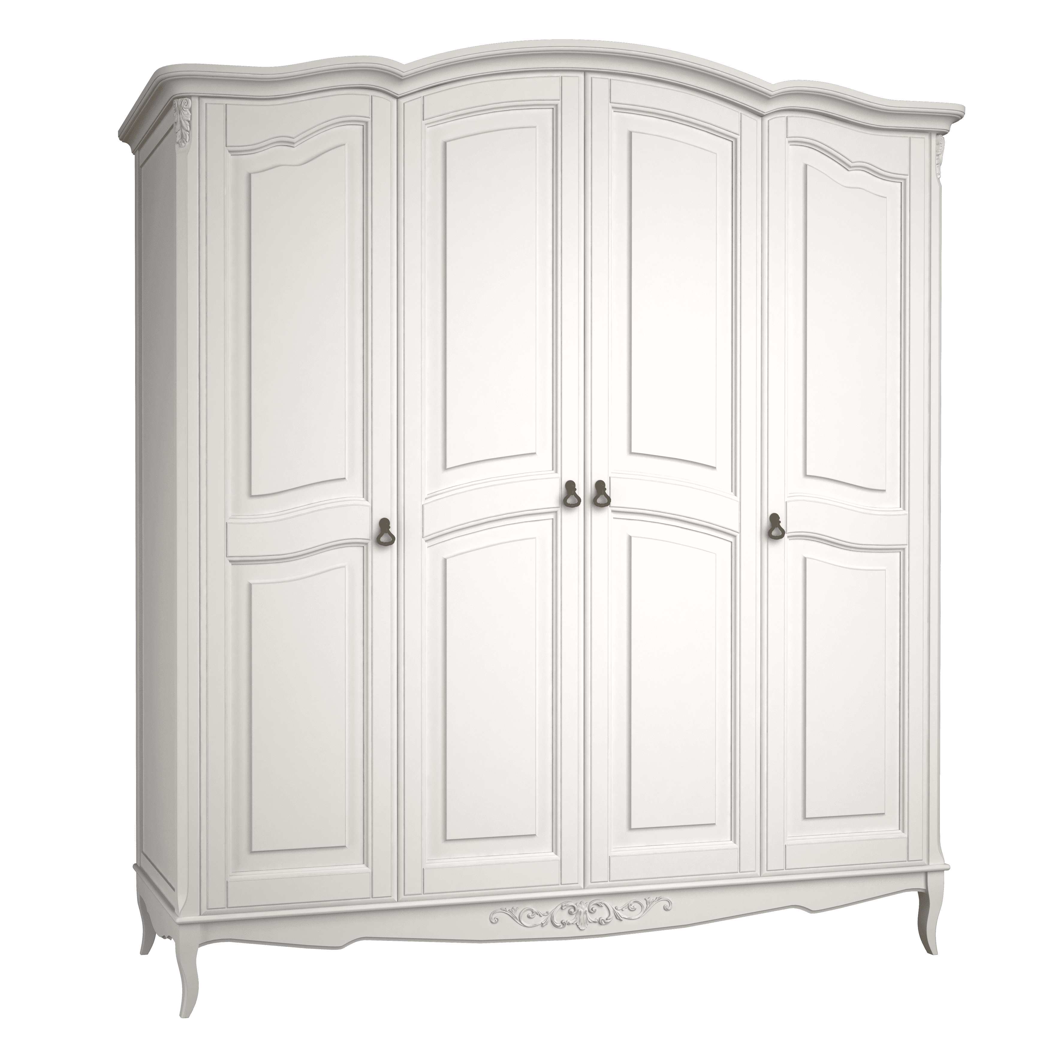 Шкаф платяной Aletan Provence, 4-х дверный, цвет: слоновая кость, размер 209х66х226 см (B804)B804