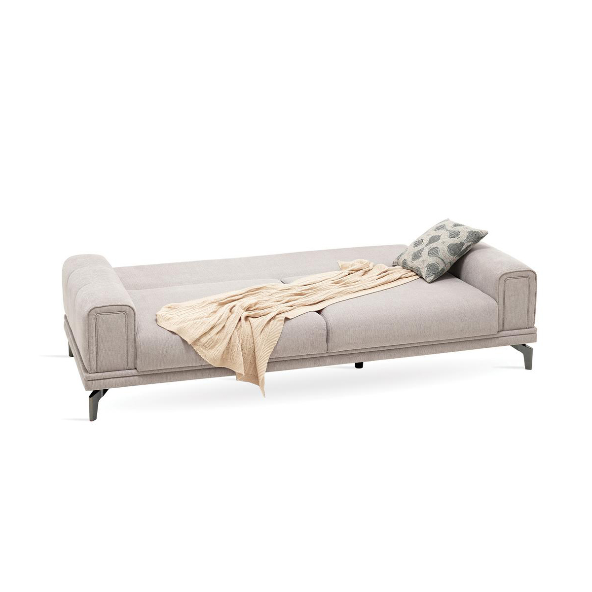 Диван-кровать Enza Home Evora, трехместный, ткань 12801 темно-серый, размер 238х102х84 см 