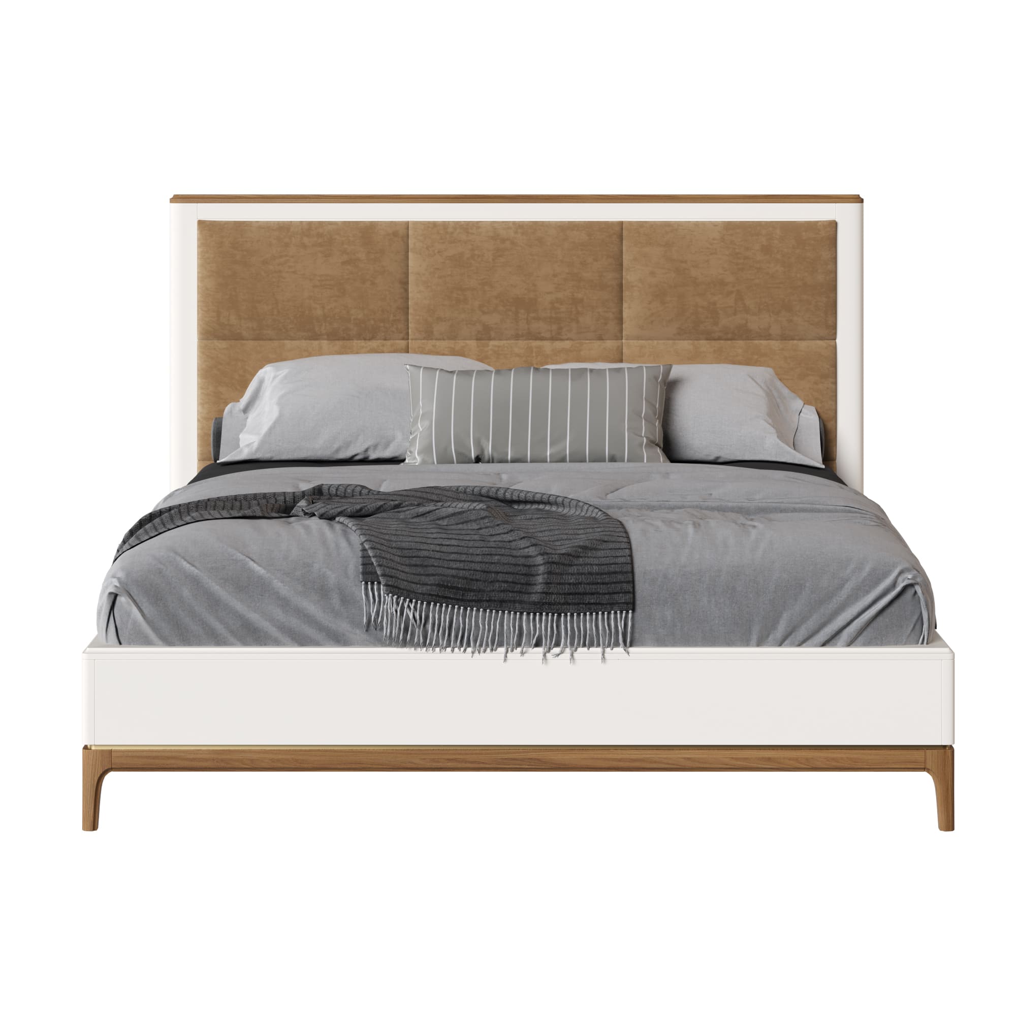 Кровать полуторная Bari White, 140x200 см, мягкая спинка, цвет: белый (BR224W)BR224W Кровать полуторная Bari White, 140x200 см, мягкая спинка, цвет: белый (BR224W)BR224W