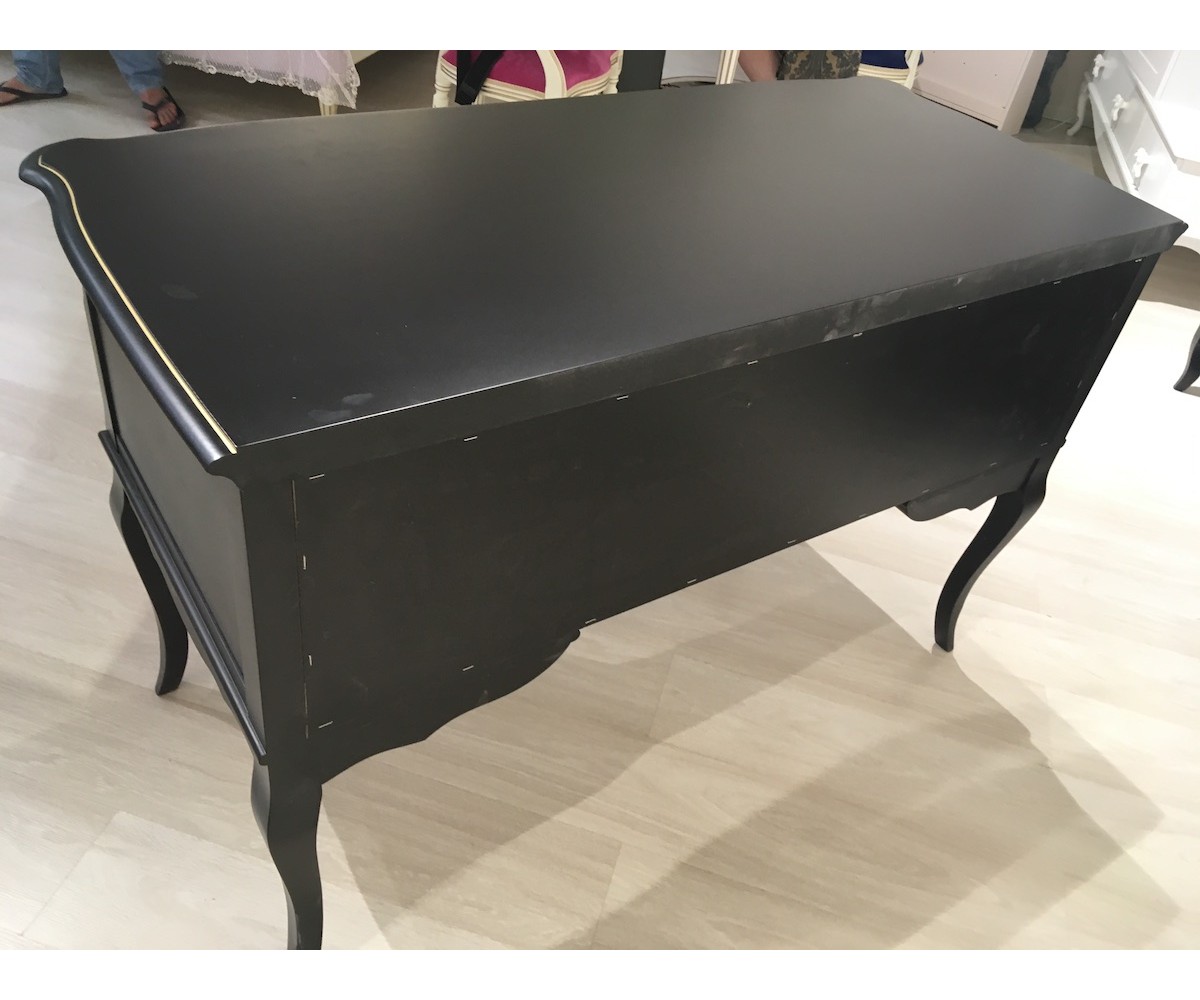 Стол письменный Aletan Provence, цвет: черный, размер 132х60х80 см (B702BL)B702BL