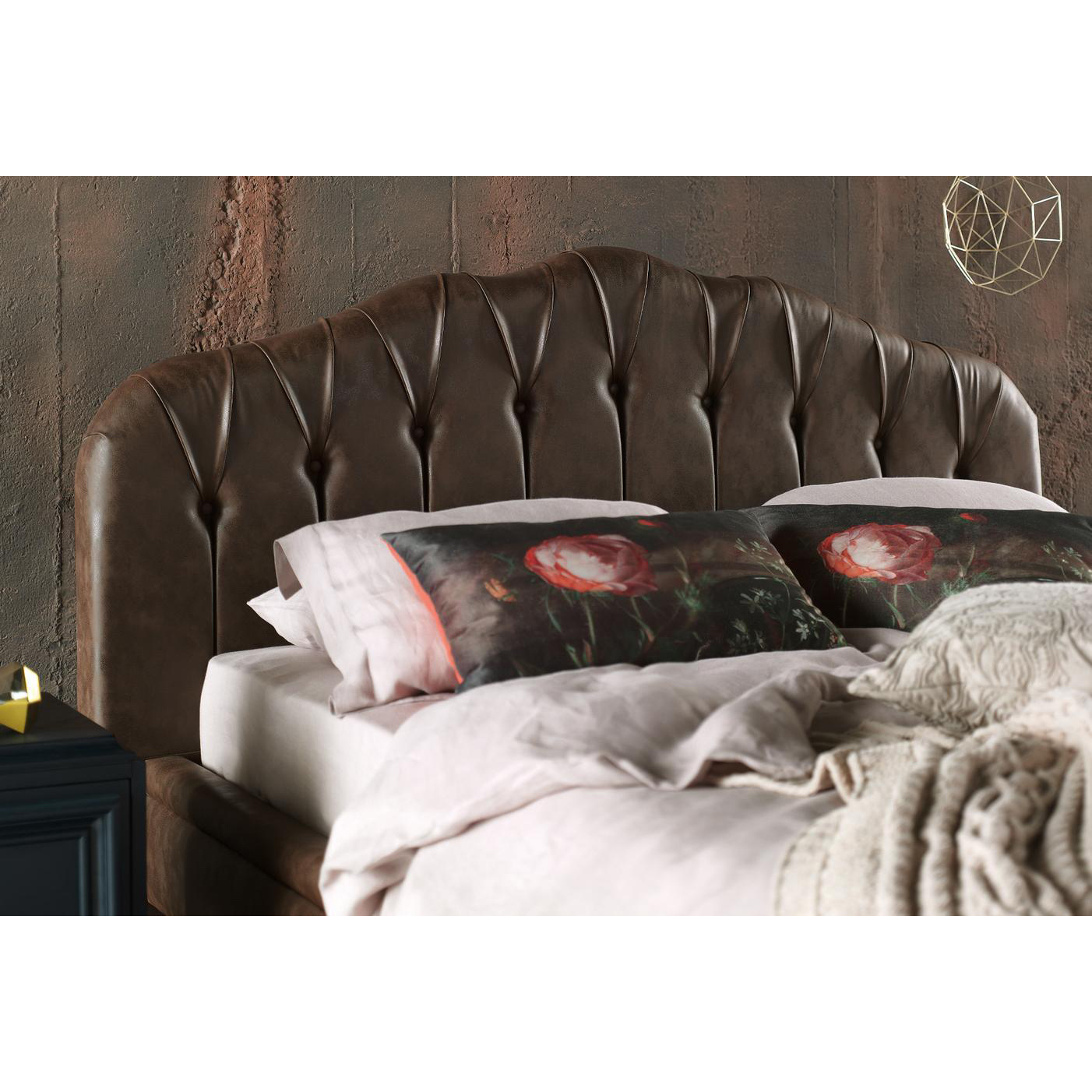 Кровать Enza Home Elegante,160х200, цвет коричневый 308 (EH20179)EH20179