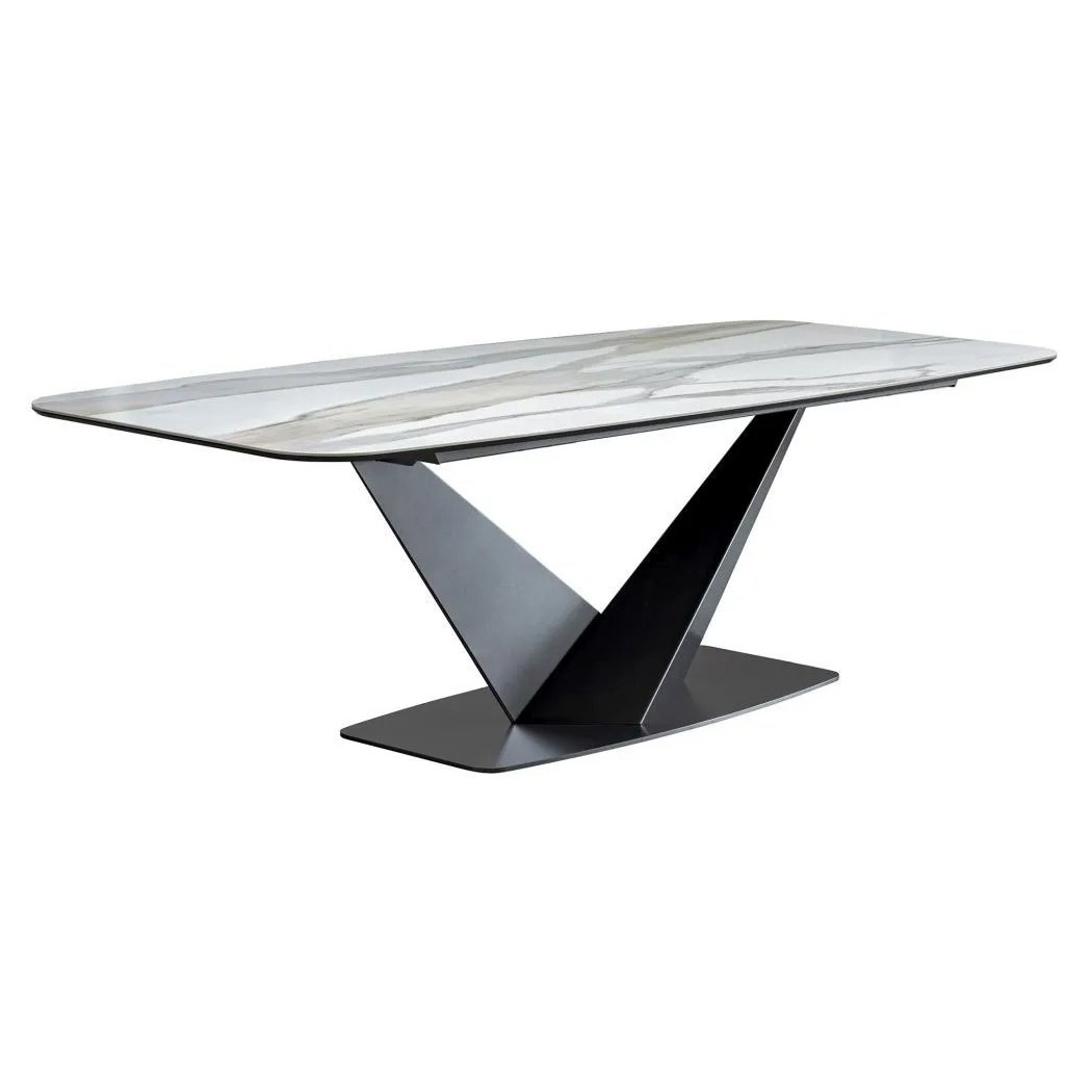 Стол обеденный Camelgroup Elite bianco, KRYSLAL 200 см, керамическая столешница, 198x100x76 см (155TAV.23CE)155TAV.23CE
