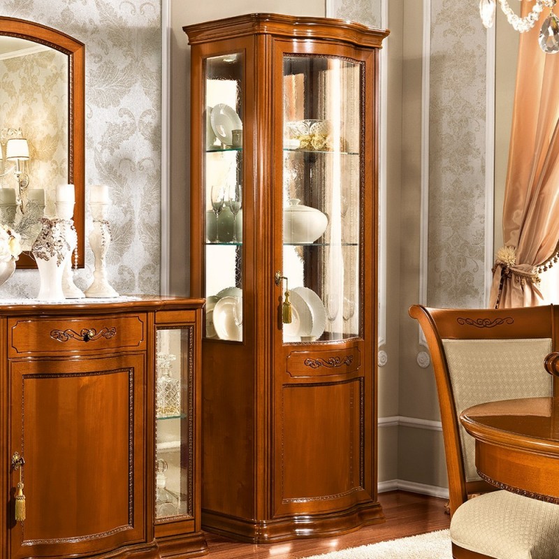Витрина Camelgroup Torriani, Curva правая, цвет: орех, 80x53x208 см (138VT1.01NO)138VT1.01NO