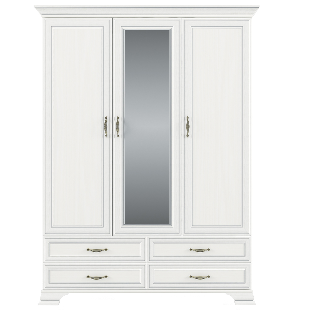 Шкаф платяной Anrex TIFFANY, 3-дверный, цвет вудлайн кремовый, размер 159х62х212 см (3D4S Z)647652