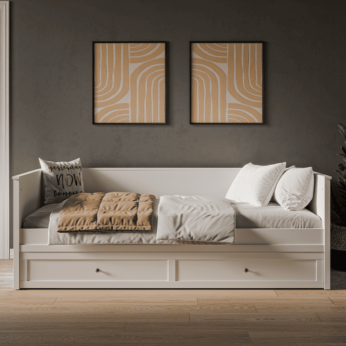 Кровать односпальная БРВ Ева (Ewa) 90х200, цвет белый, 99х209х75 см (LOZ90)LOZ90