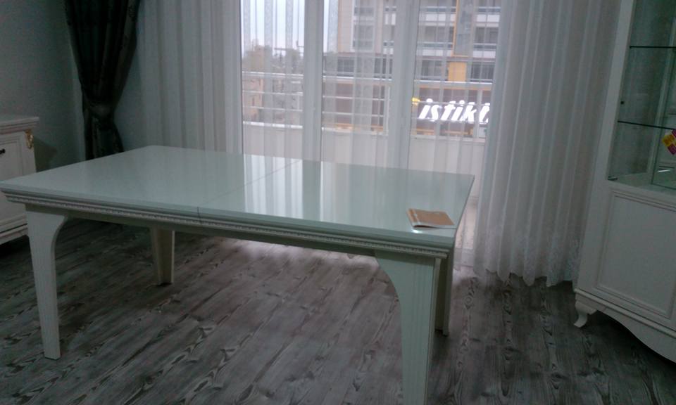 Стол обеденный Bellona Karat, раздвижной, цвет: белый (KART-14)KART-14