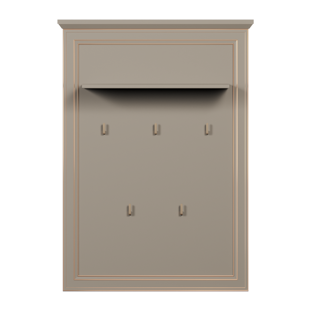 Вешалка настенная БРВ Классик (Classic), 90x26x118 см, цвет: глиняный серый (WIE)WIE