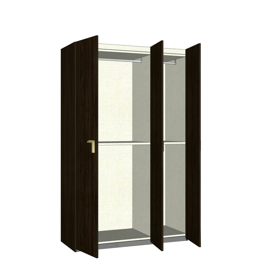Шкаф платяной Camelgroup Smart Noce Patrizio, 3-х дверный, без зеркал, цвет: грецкий орех, 140x60x228 см (162AR3.03NP)162AR3.03NP