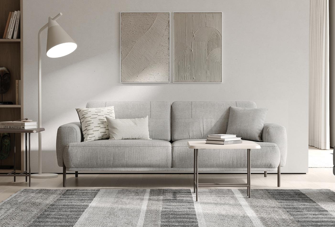 Диван-кровать Enza Home Varena, трёхместный, ткань 55901 Light Grey, размер 228х98х85 см Диван-кровать Enza Home Varena, трёхместный, ткань 55901 Light Grey, размер 228х98х85 см