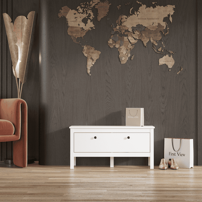 Тумба для обуви БРВ Ева (Ewa), цвет белый, 92х35х46 см (KOM1K/90)KOM1K/90