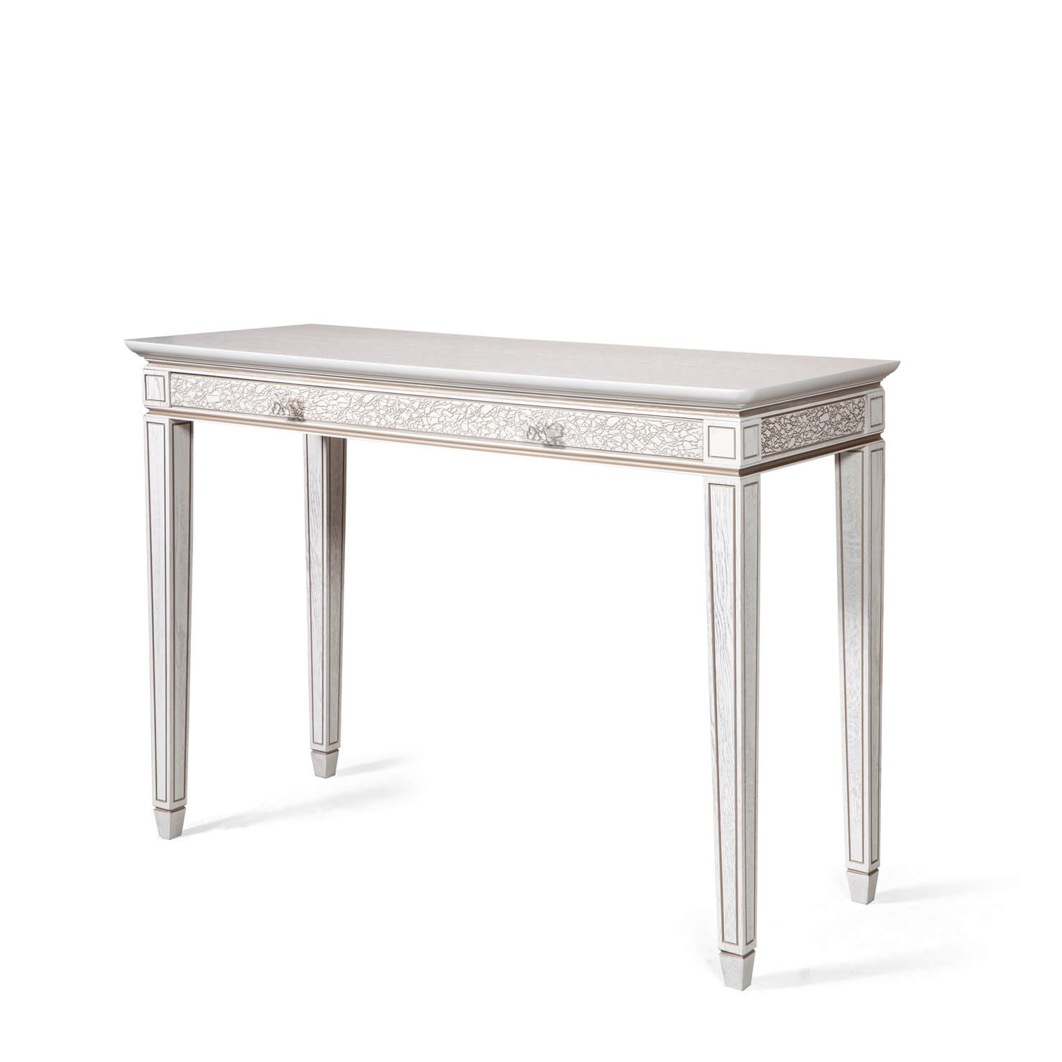 Стол консольный Гомельдрев Бристоль, размер 110х45х76 см, цвет дуб белый с патиной (ГМ 6488)ГМ 6488 Стол консольный Гомельдрев Бристоль, размер 110х45х76 см, цвет дуб белый с патиной (ГМ 6488)ГМ 6488