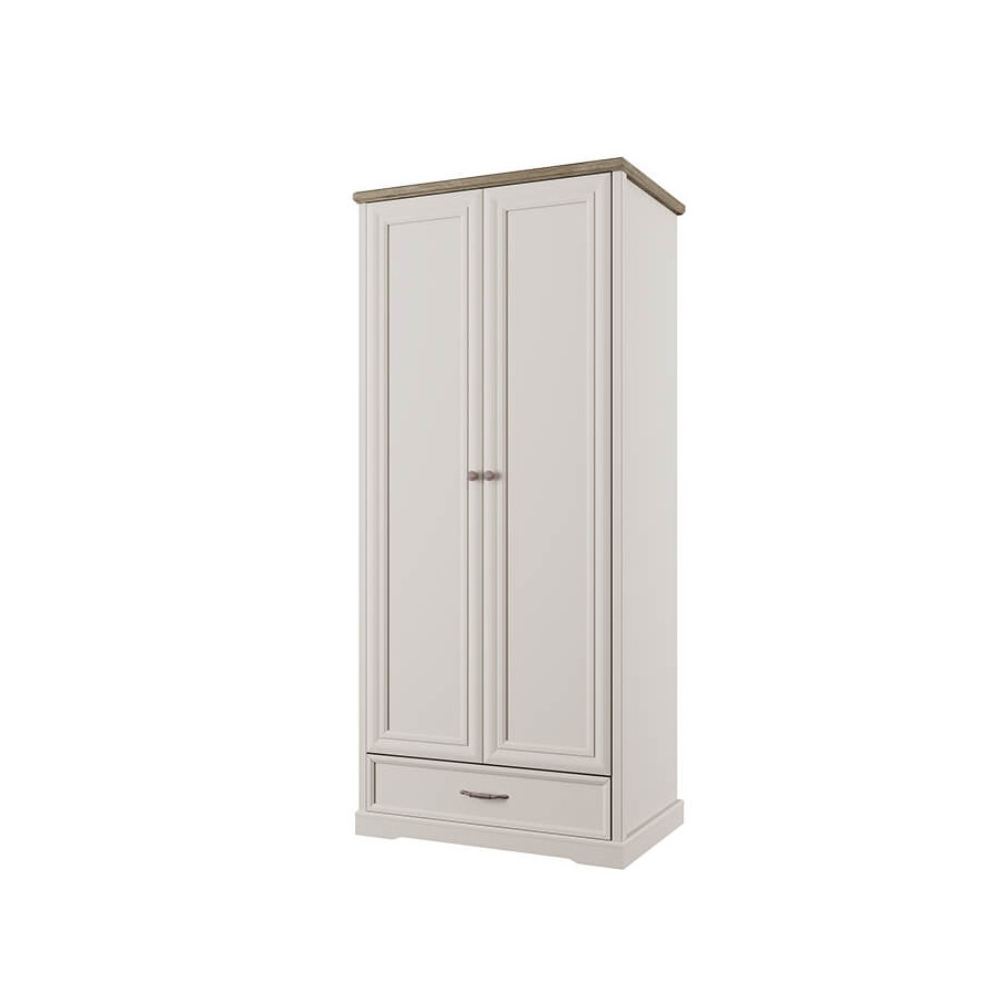 Шкаф Anrex TOSCANA NEW, 2-х дверный, цвет ПЕРСИДСКИЙ ЖЕМЧУГ/КАНЬОН, размер 94х61х211 см, (746182)746182