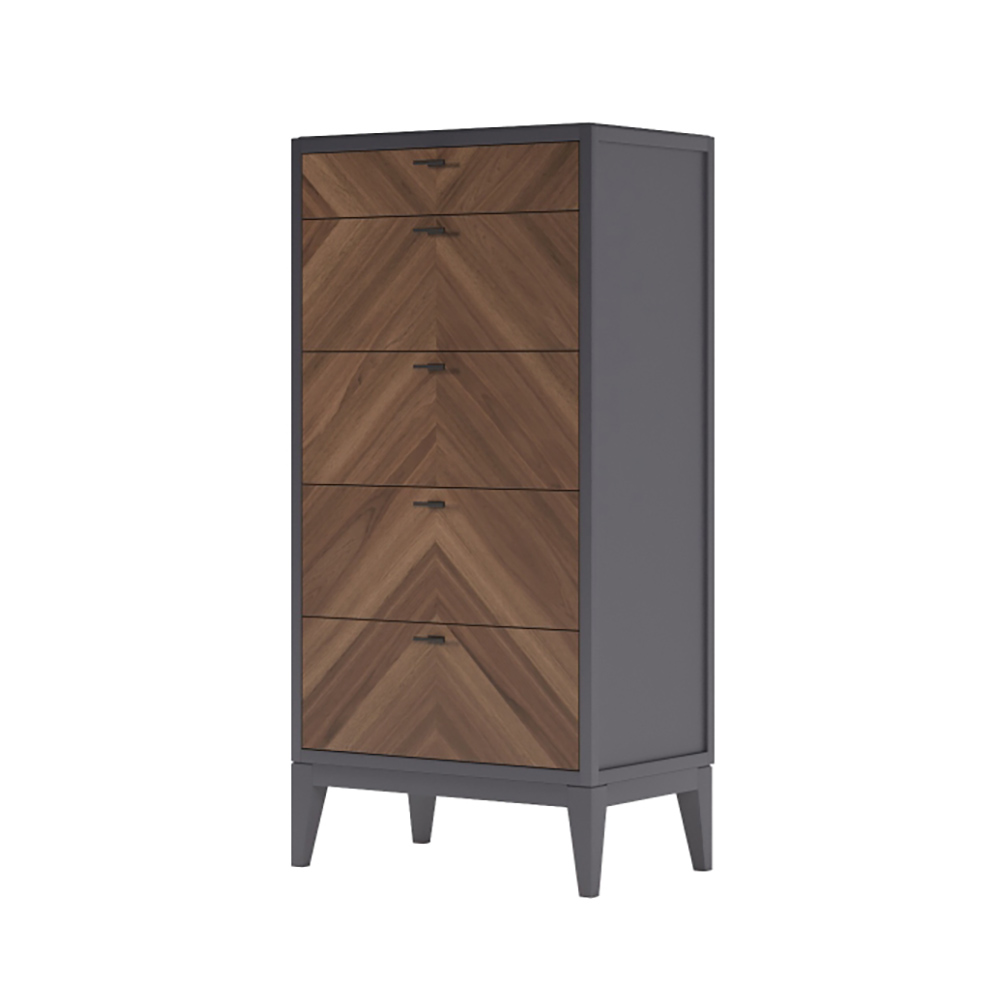 Комод высокий Timber Тоскана, 65x44x132 см, цвет: Мокко/Орех американский (Т-949/NA/M)Т-949/NA/M