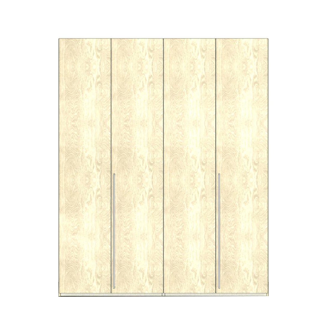 Шкаф платяной Ambra, 4-х дверный, без зеркал, цвет: янтарная береза, 186x61x228 см (148AR4.03AV)148AR4.03AV