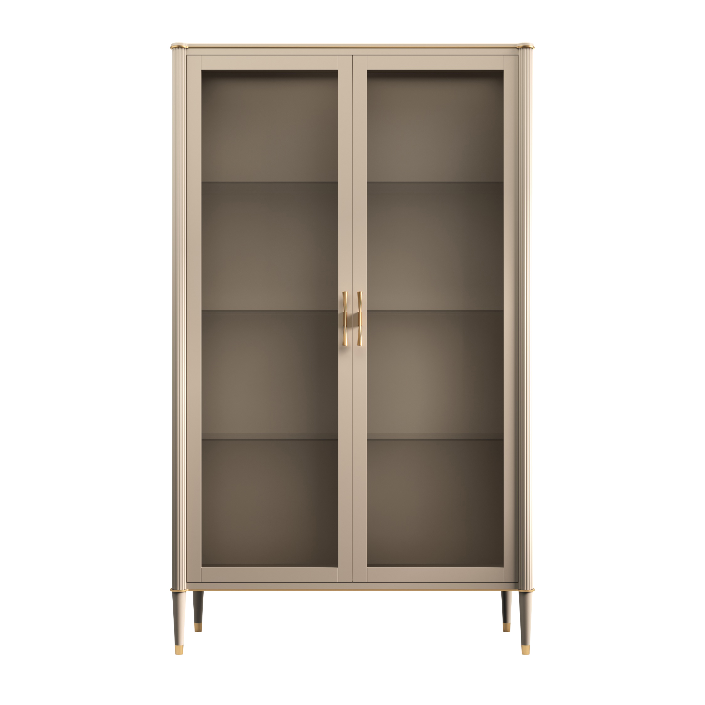 Витрина Timber Венеция, 2-дверная, цвет: Меланж/Орех американский, 115х45х193 см (Т-102/ML/NA)Т-102/ML/NA