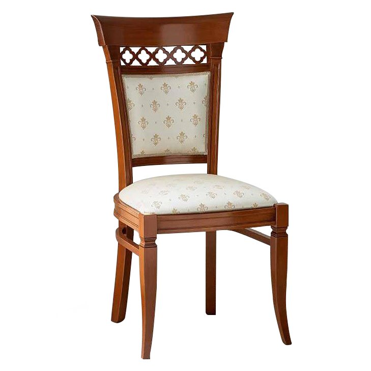 Стул Prama Palazzo Ducale ciliegio, цвет: вишня, ткань 02 Beige, 49x57x99 см (71CI6102)*71CI6102