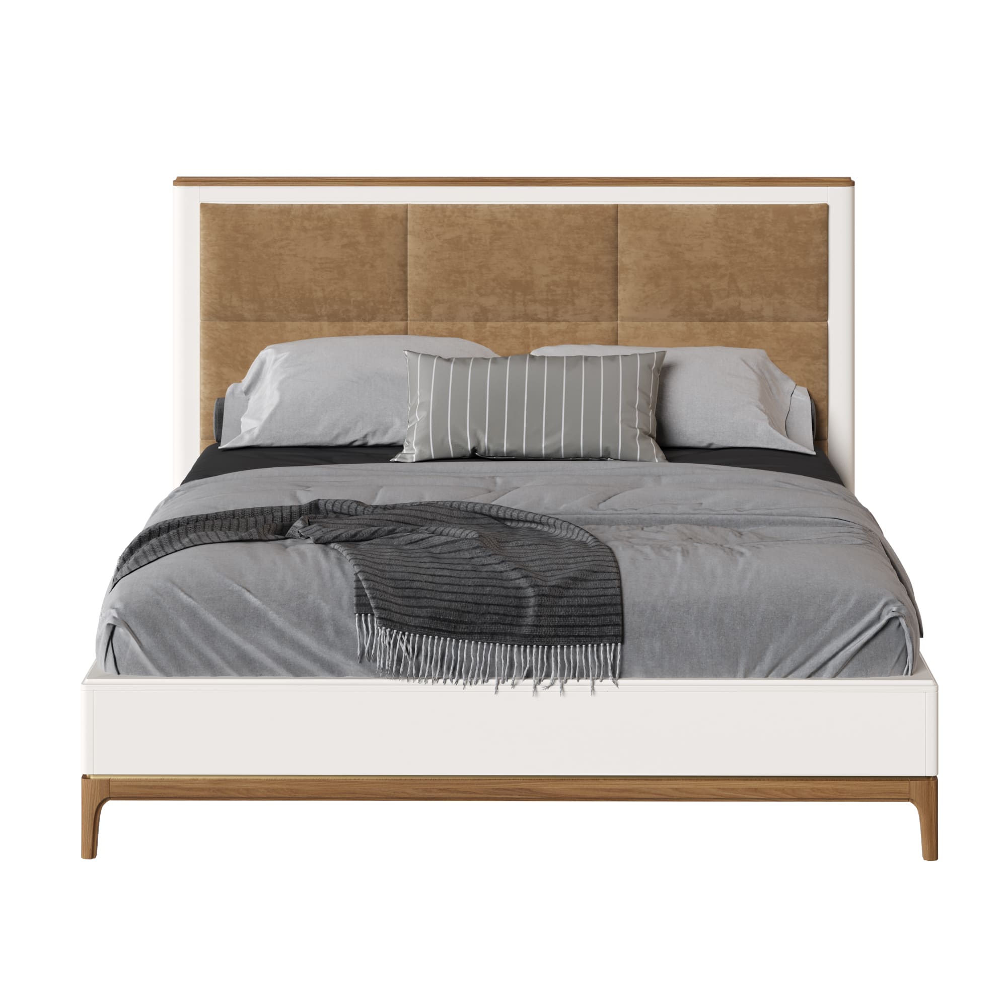 Кровать односпальная Bari White, 120x200 см, мягкая вставка, цвет: белый (BR212W)BR212W Кровать односпальная Bari White, 120x200 см, мягкая вставка, цвет: белый (BR212W)BR212W