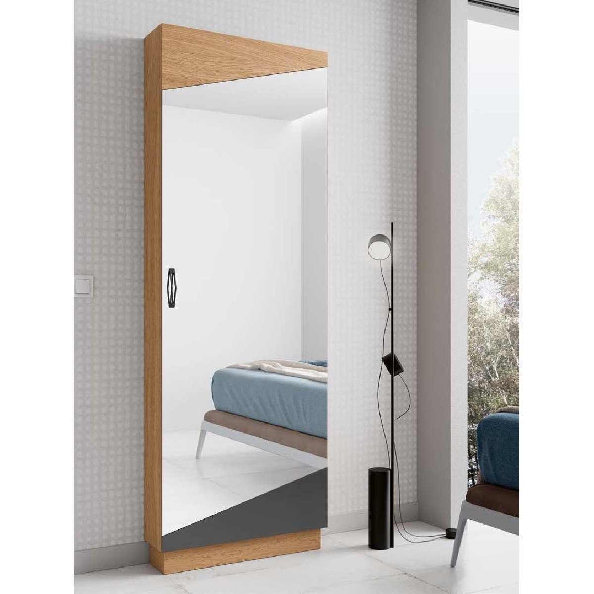 Шкаф для обуви Disemobel Kendra, 73x21x208 см, цвет Nordico|Grafito (4067)4067 Шкаф для обуви Disemobel Kendra, 73x21x208 см, цвет Nordico|Grafito (4067)4067