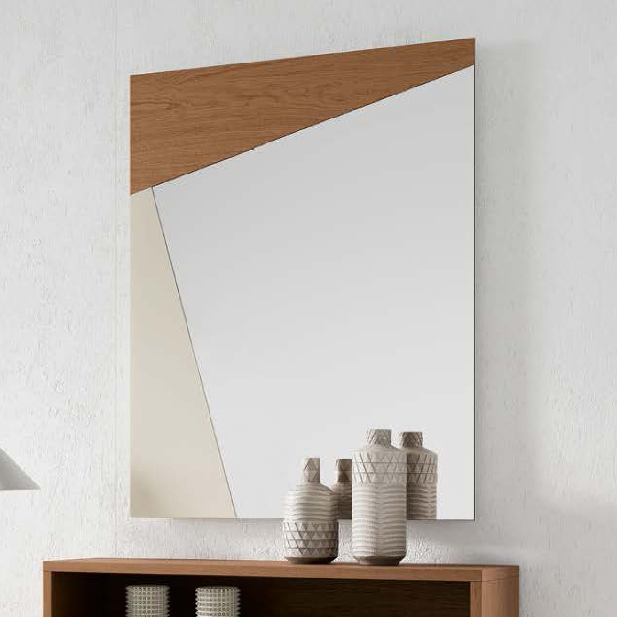Зеркало с рамой Disemobel Kendra, цвет Caramelo/Beig, размер 90x2x110 см (4018)4018
