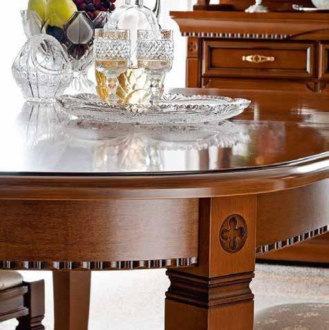 Стол обеденный Prama Palazzo Ducale ciliegio, овальный, раздвижной, цвет: вишня, 180(260)x100x76 см (71CI55)71CI55 Стол обеденный Prama Palazzo Ducale ciliegio, овальный, раздвижной, цвет: вишня, 180(260)x100x76 см (71CI55)71CI55