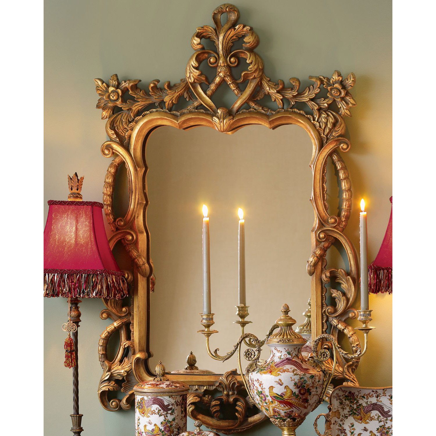 Зеркало в раме Louvrehome "Беатриче" Vienna Gold/09, размер 74х122х5 (LH1704G)LH1704G
